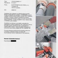 Elektroinstalace vrzal - certifikace - Systém protipožární ochrany