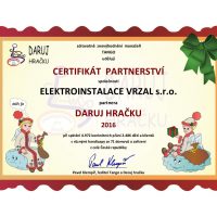 Elektroinstalace vrzal - podporujeme - daruj hračku