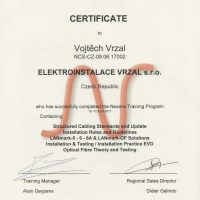 Elektroinstalace vrzal - certifikace - Nexans