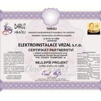 Elektroinstalace vrzal - certifikace